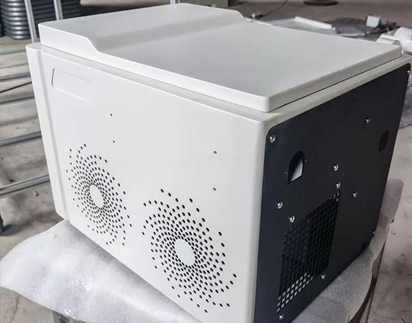 Gabinete de chapa metálica ventilada para equipamentos industriais
